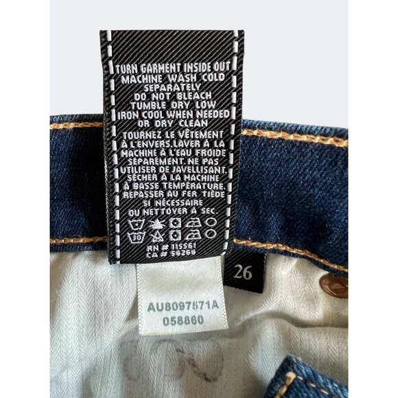 7 For All Mankind Womens Ankle Skinny Jeans Blue Denim Size 26 - Picture 6 of 15